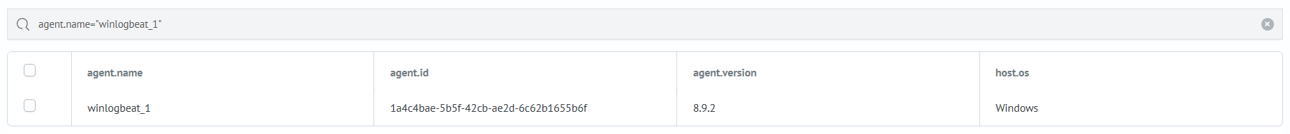 Результат поиска первого примера по конкретному полю