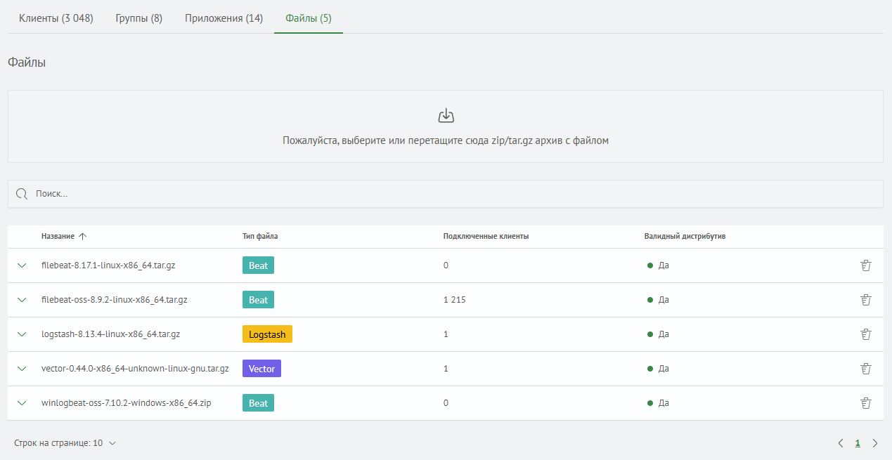 Таблица файлов