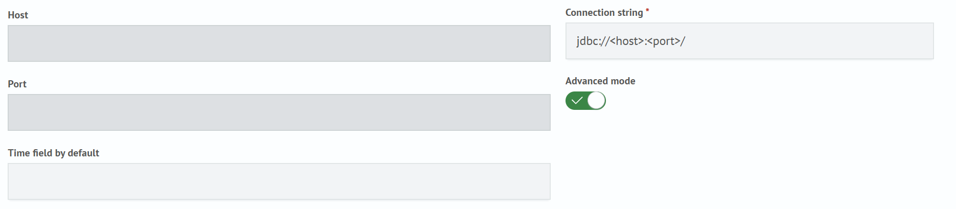 Form in advanced mode