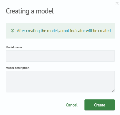 Creating a model