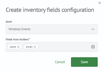 Create inventory config
