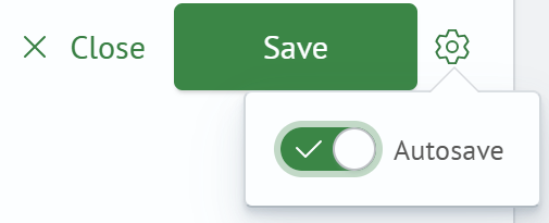 Enable Autosave