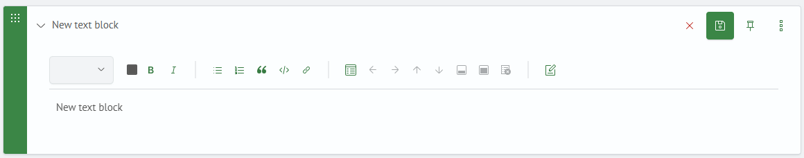 New text block