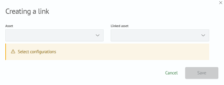 Asset Configuration Relationship Creation Window 2