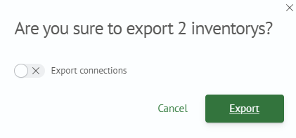 Asset Configurations Export Window