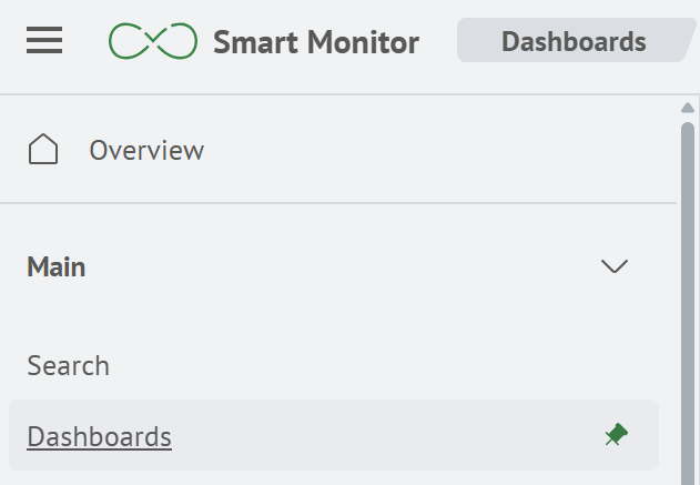 Nav menu's Dashboards
