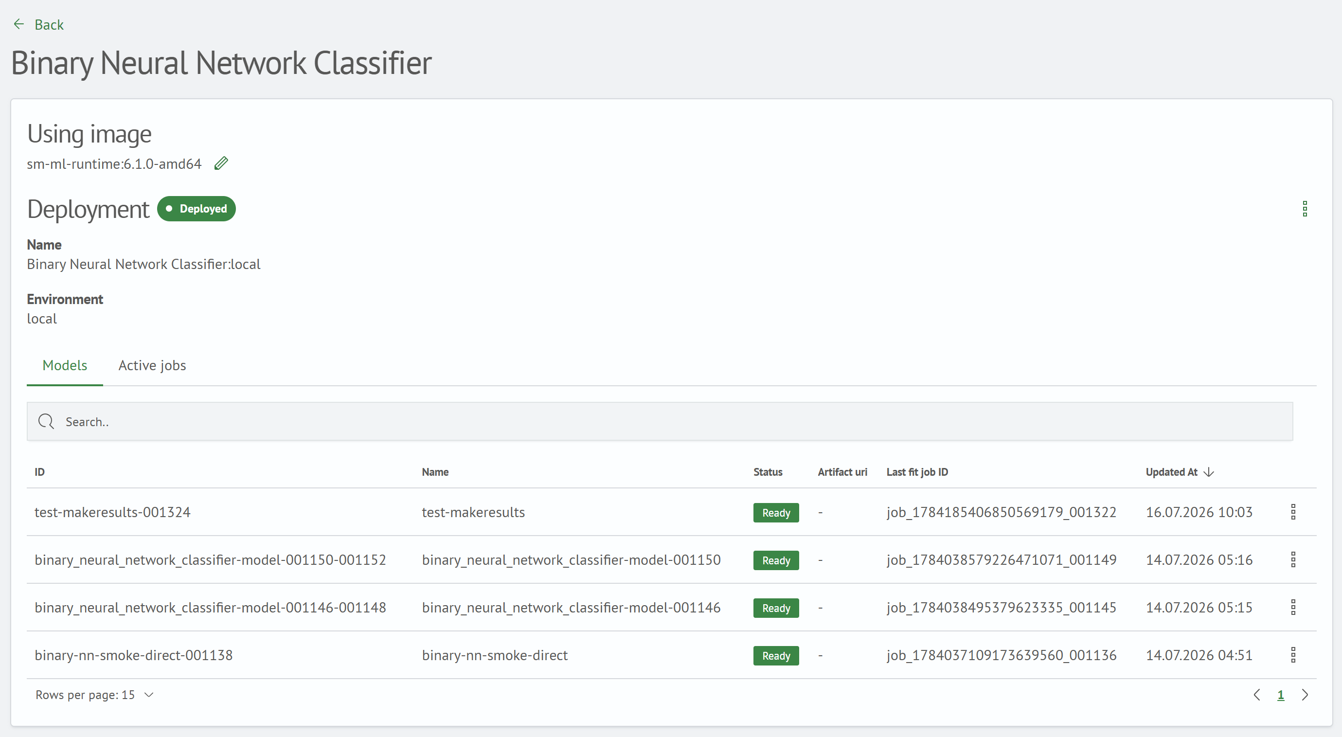 Algorithm details page