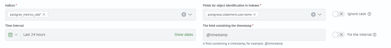 Profiling base settings data sources