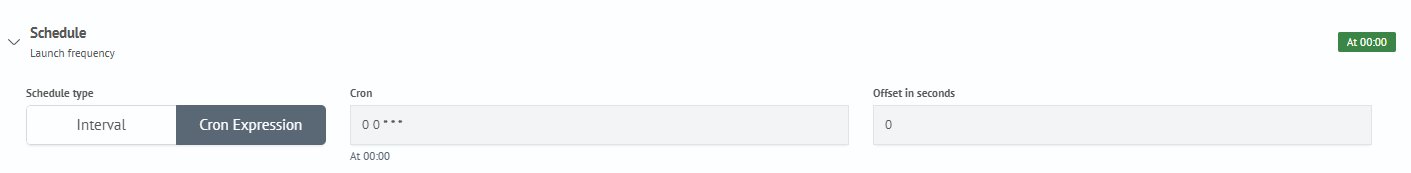 Profiling base settings schedule cron