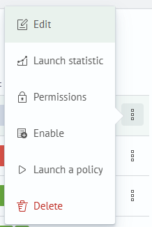 Table actions