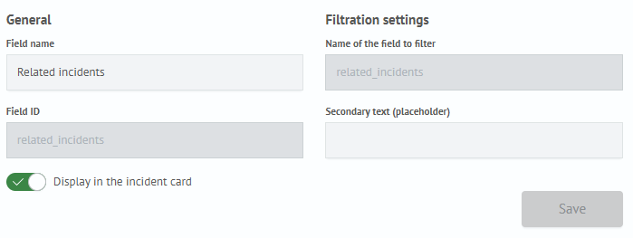 Related inc settings