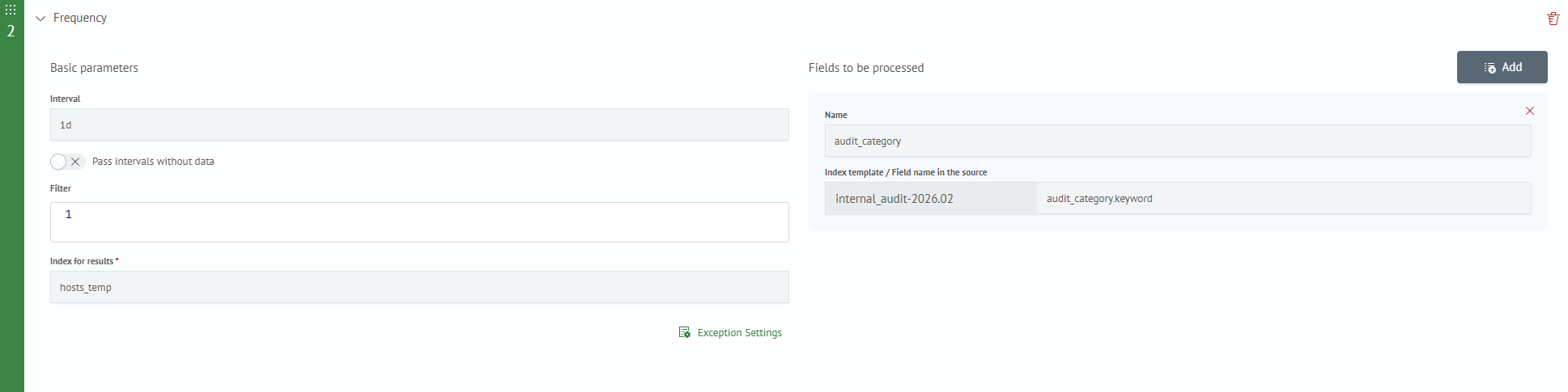 Repeating settings form