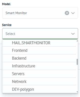 Filter by model and service