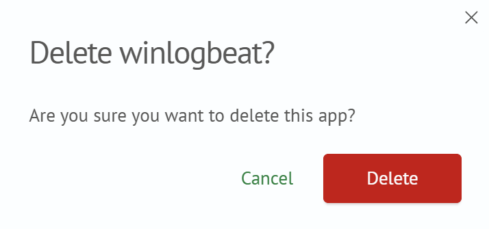 Application Deletion Confirmation