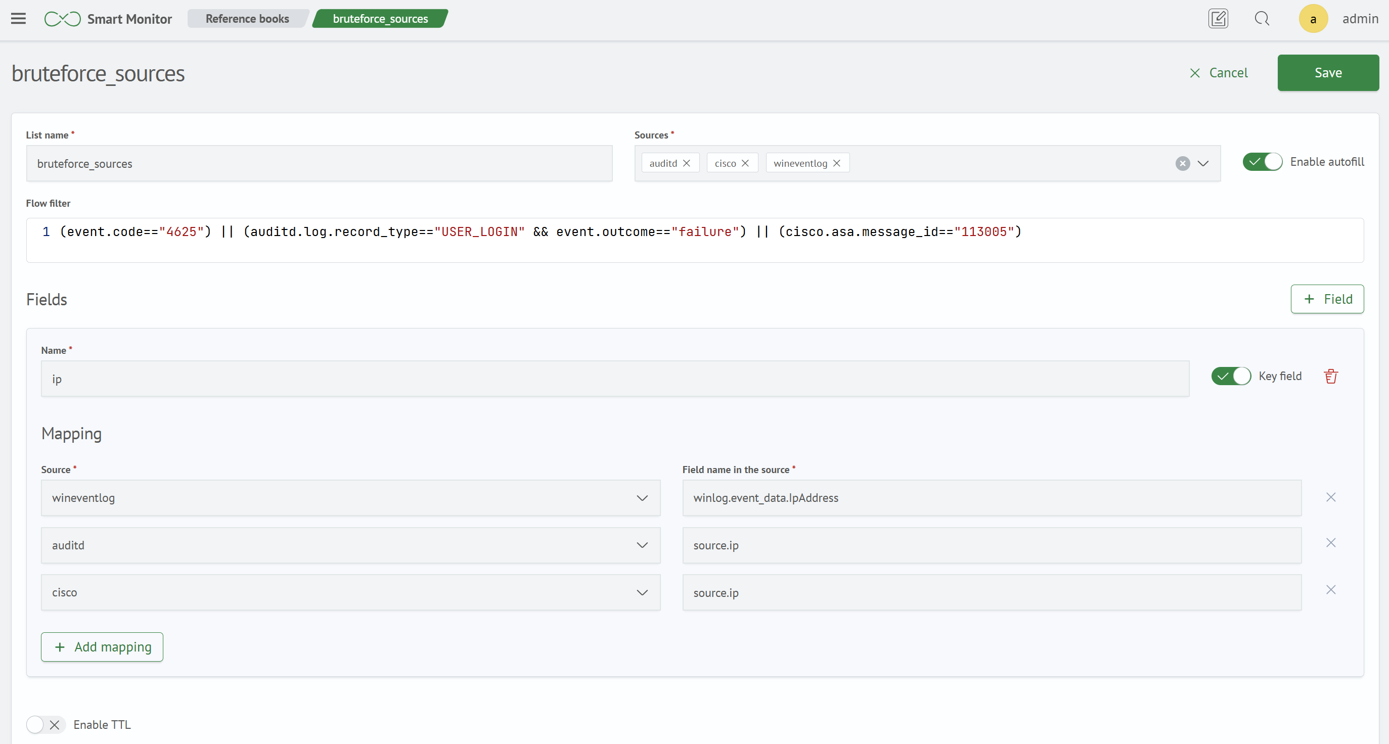 Active list editor