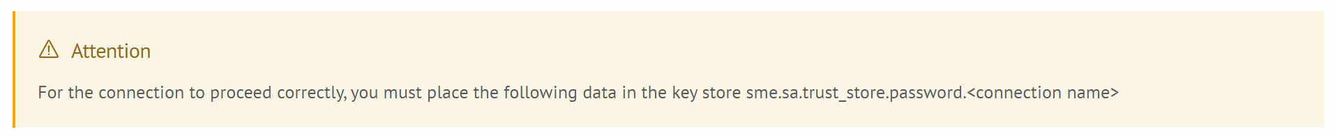 DB Keystore Warning